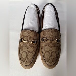 NWT Coach Haley Loafer Shoes Khaki/Mahogany Size 7.5 G4568